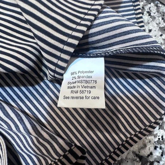 NWT NOTATIONS Sleeveless Striped Button Front Shirt Women's XL Classic - Picture 7 of 9